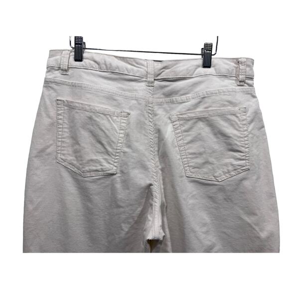Coldwater Creek Wmns 12 Straight Leg Corduroy Stretch Trouser Pants Cream/Ivory - Picture 6 of 12